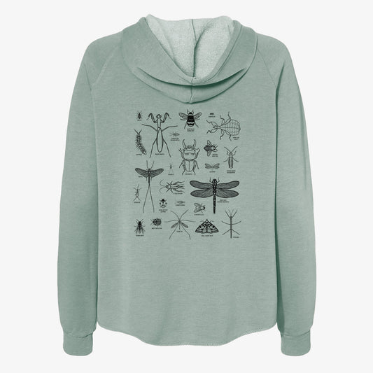 Chart of Arthropods/Insects - Women's Cali Wave Zip-Up Sweatshirt