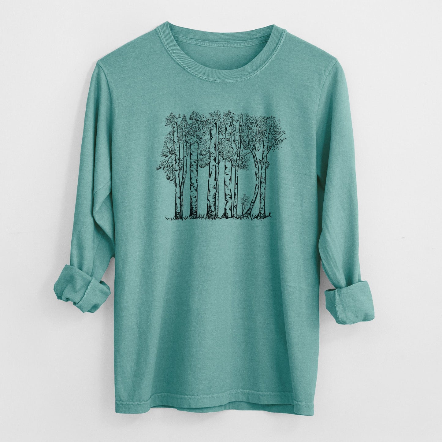 Quaking Aspens - Populus tremuloides - Heavyweight 100% Cotton Long Sleeve