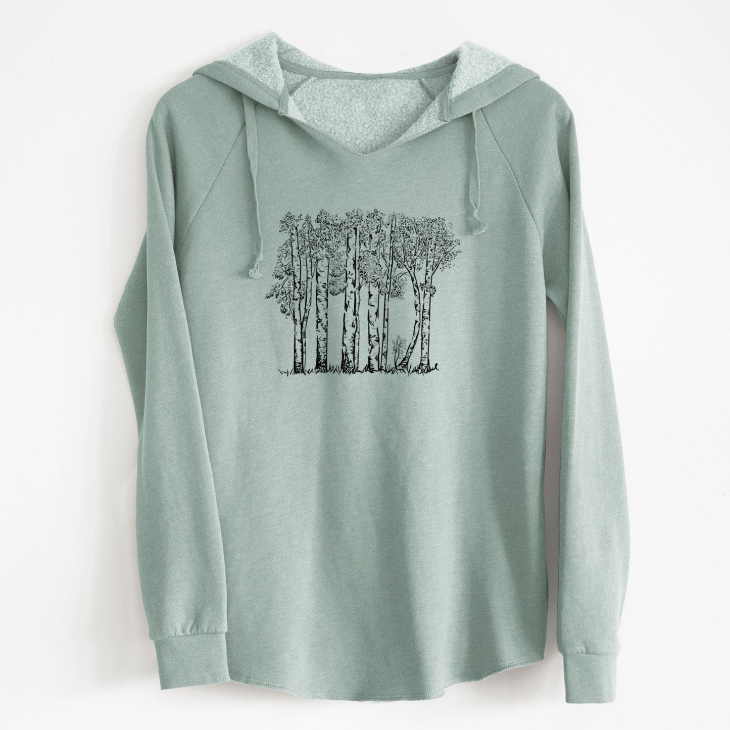 Quaking Aspens - Populus tremuloides - Cali Wave Hooded Sweatshirt