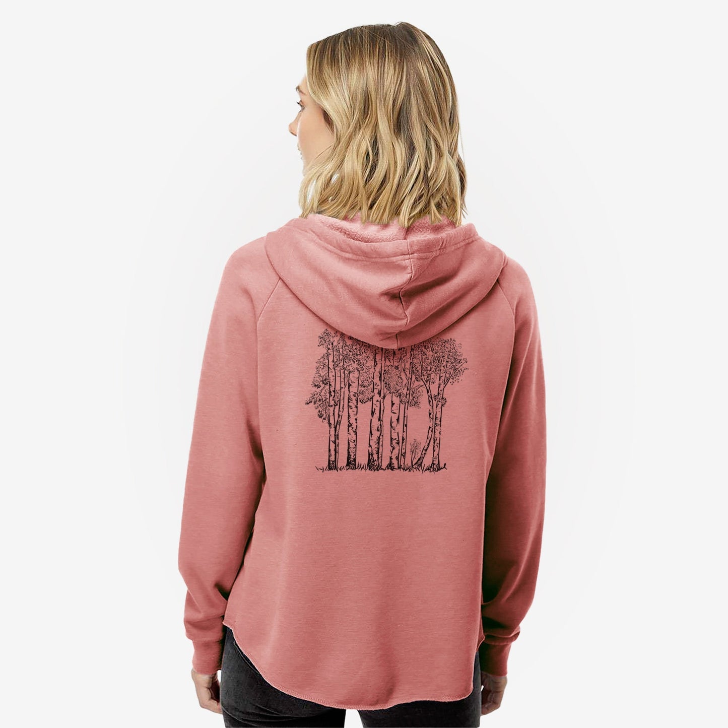 Quaking Aspens - Populus tremuloides - Women's Cali Wave Zip-Up Sweatshirt