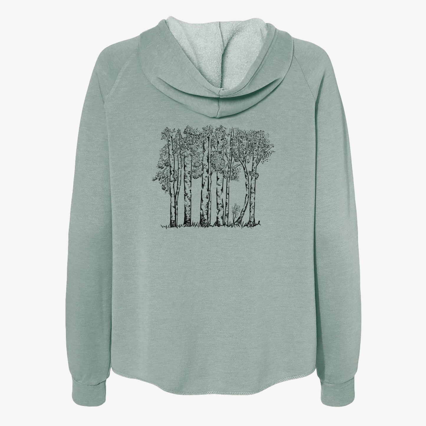 Quaking Aspens - Populus tremuloides - Women's Cali Wave Zip-Up Sweatshirt
