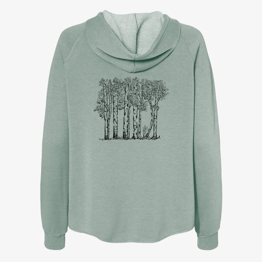 Quaking Aspens - Populus tremuloides - Women's Cali Wave Zip-Up Sweatshirt