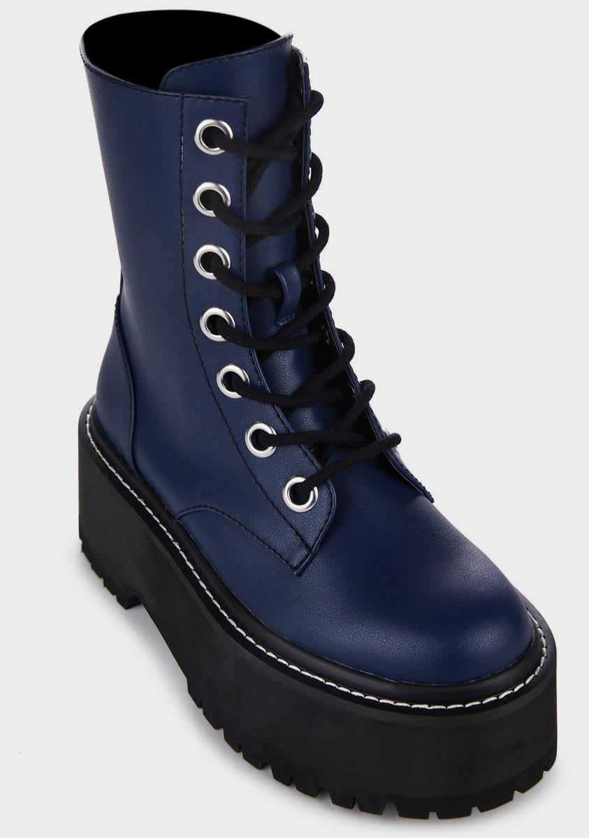 Lost In The Crowd Combat Boots
