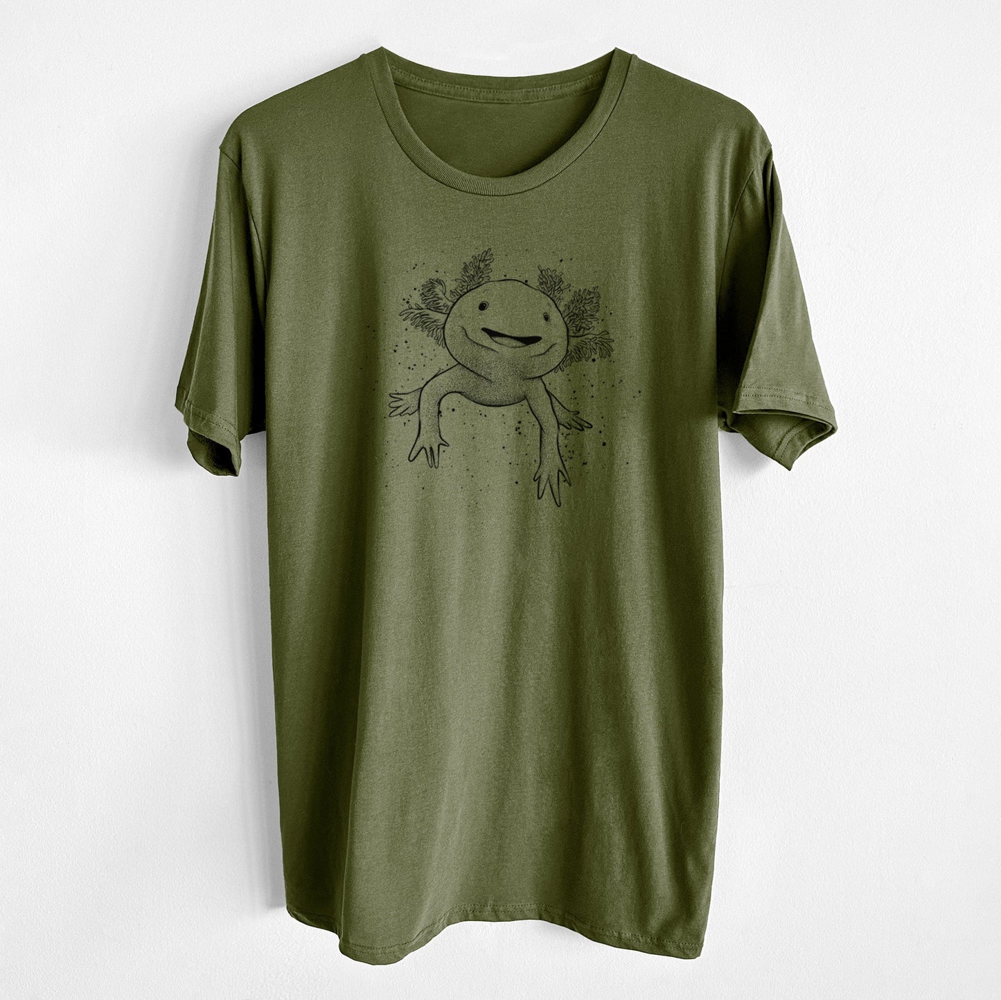 Axolotl - Ambystoma mexicanum - Unisex Crewneck - Made in USA - 100% Organic Cotton