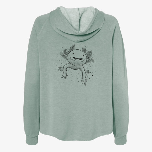 Axolotl - Ambystoma mexicanum - Women's Cali Wave Zip-Up Sweatshirt