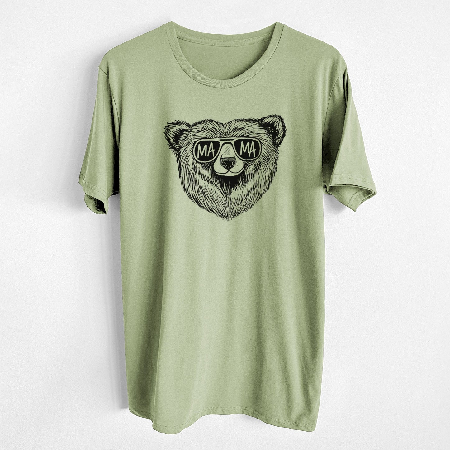 Mama Bear - Mama Glasses - Unisex Crewneck - Made in USA - 100% Organic Cotton