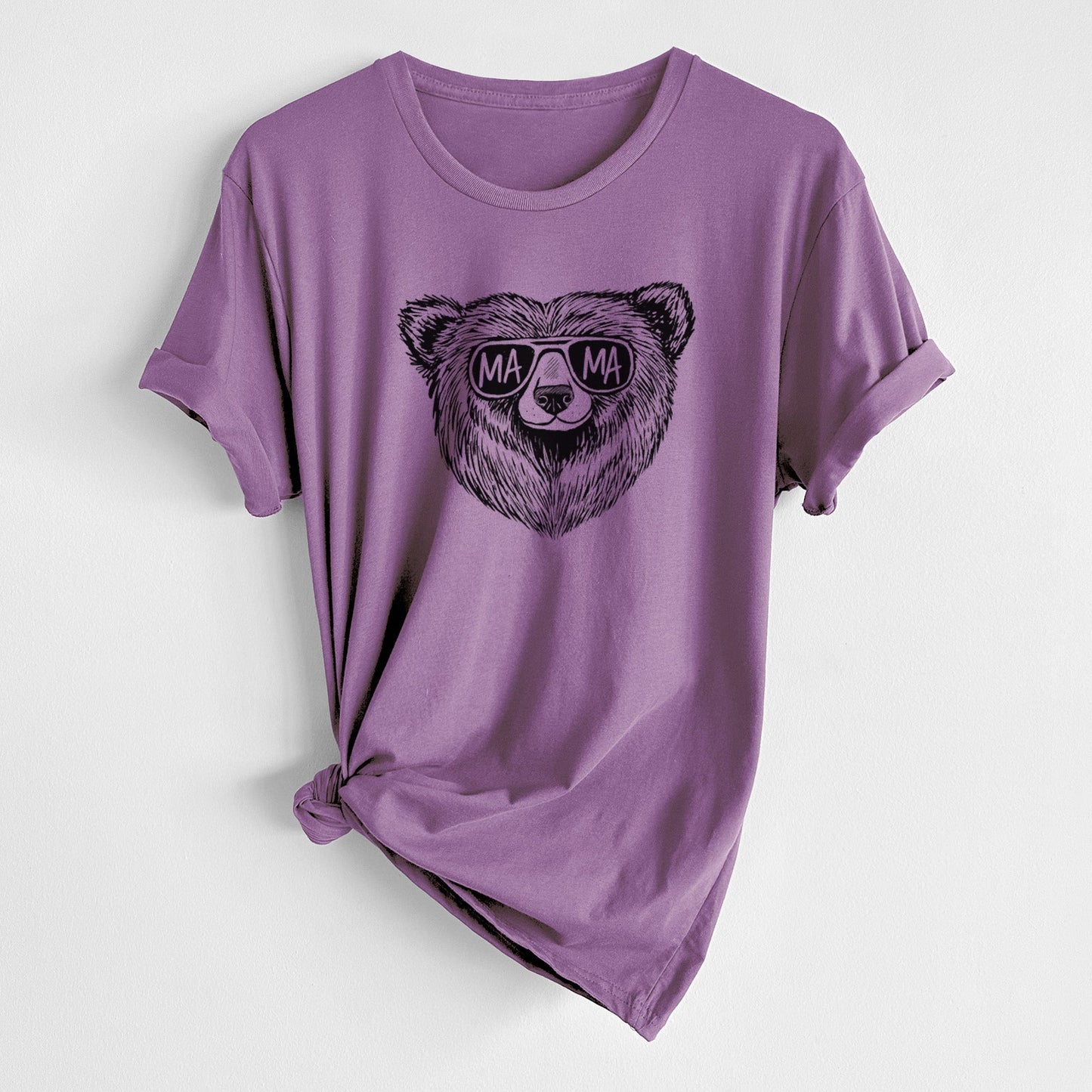 Mama Bear - Mama Glasses - Unisex Crewneck - Made in USA - 100% Organic Cotton