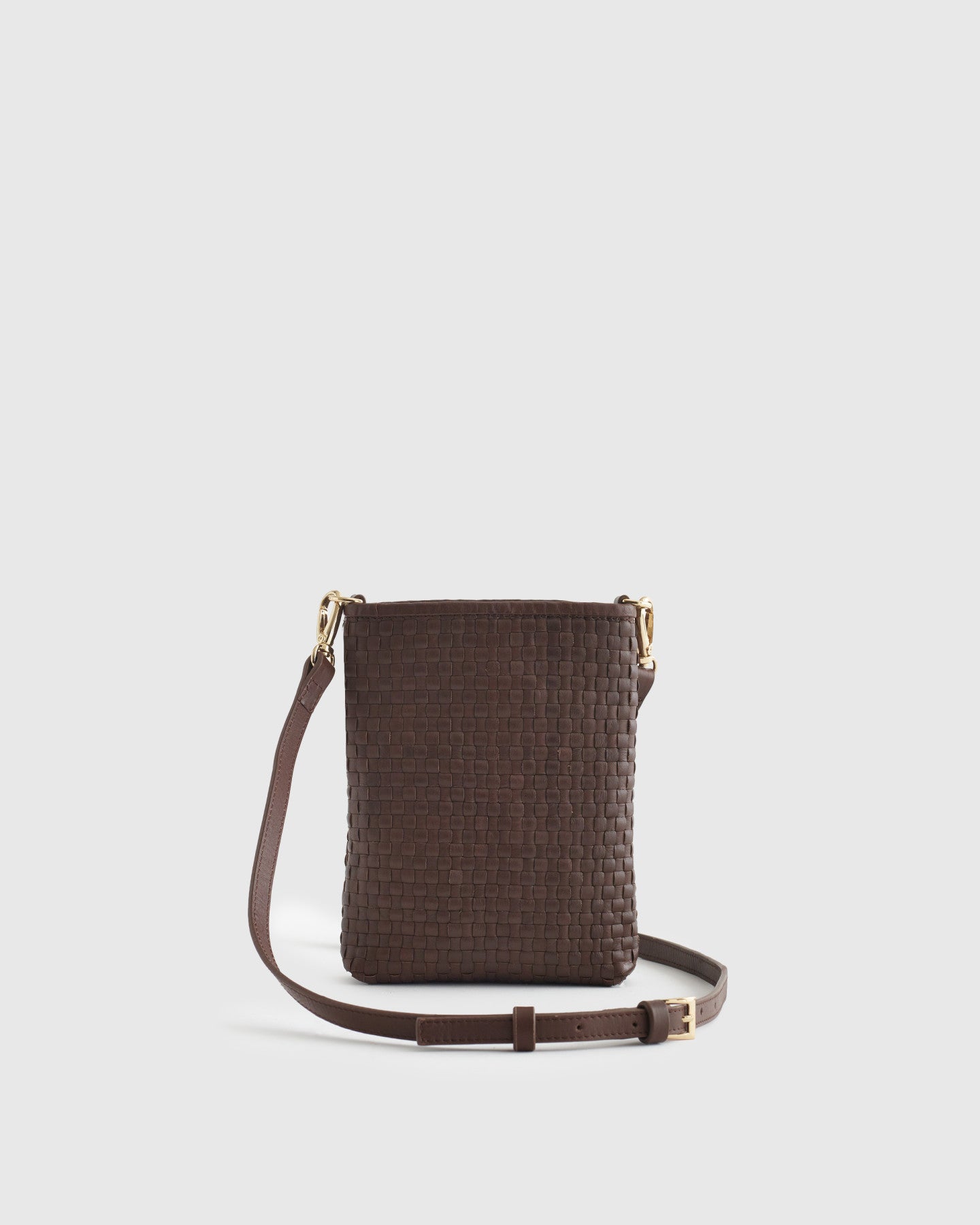Italian Leather Handwoven Phone Crossbody