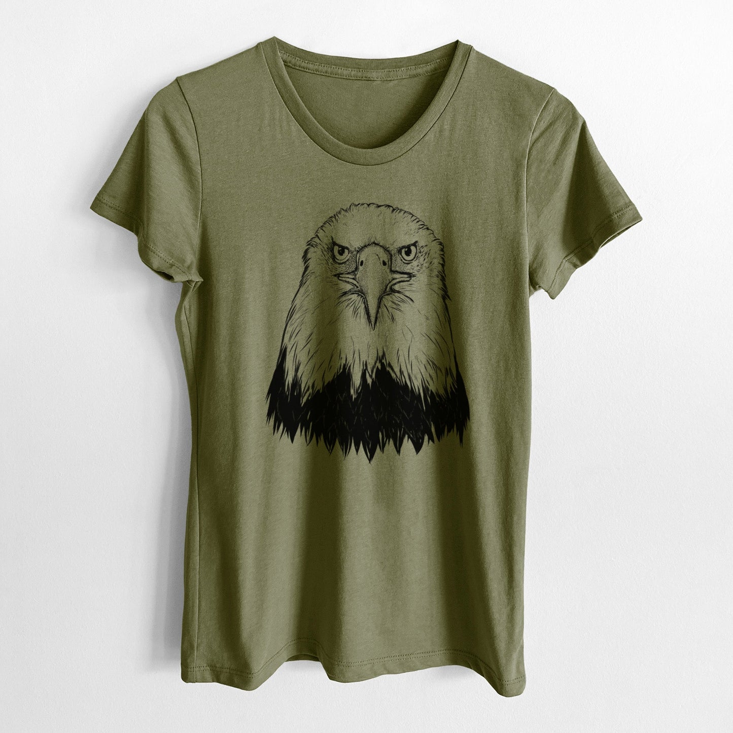 Haliaeetus Leucocephalus - American Bald Eagle - Women's Crewneck - Made in USA - 100% Organic Cotton