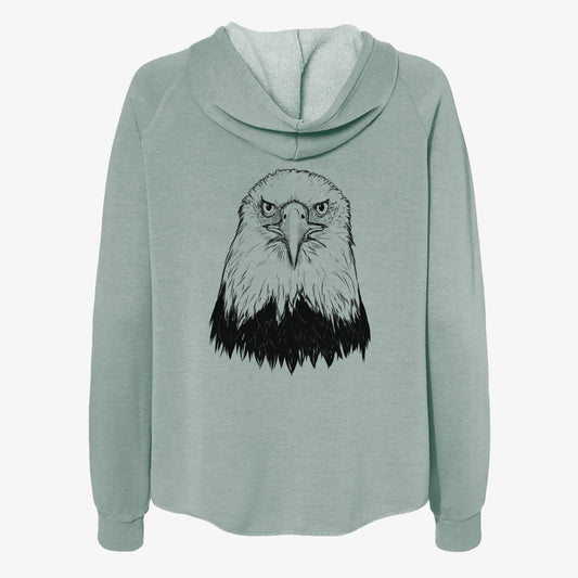 Haliaeetus Leucocephalus - American Bald Eagle - Women's Cali Wave Zip-Up Sweatshirt