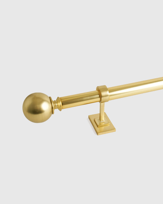 Ball Finial Curtain Rod Set