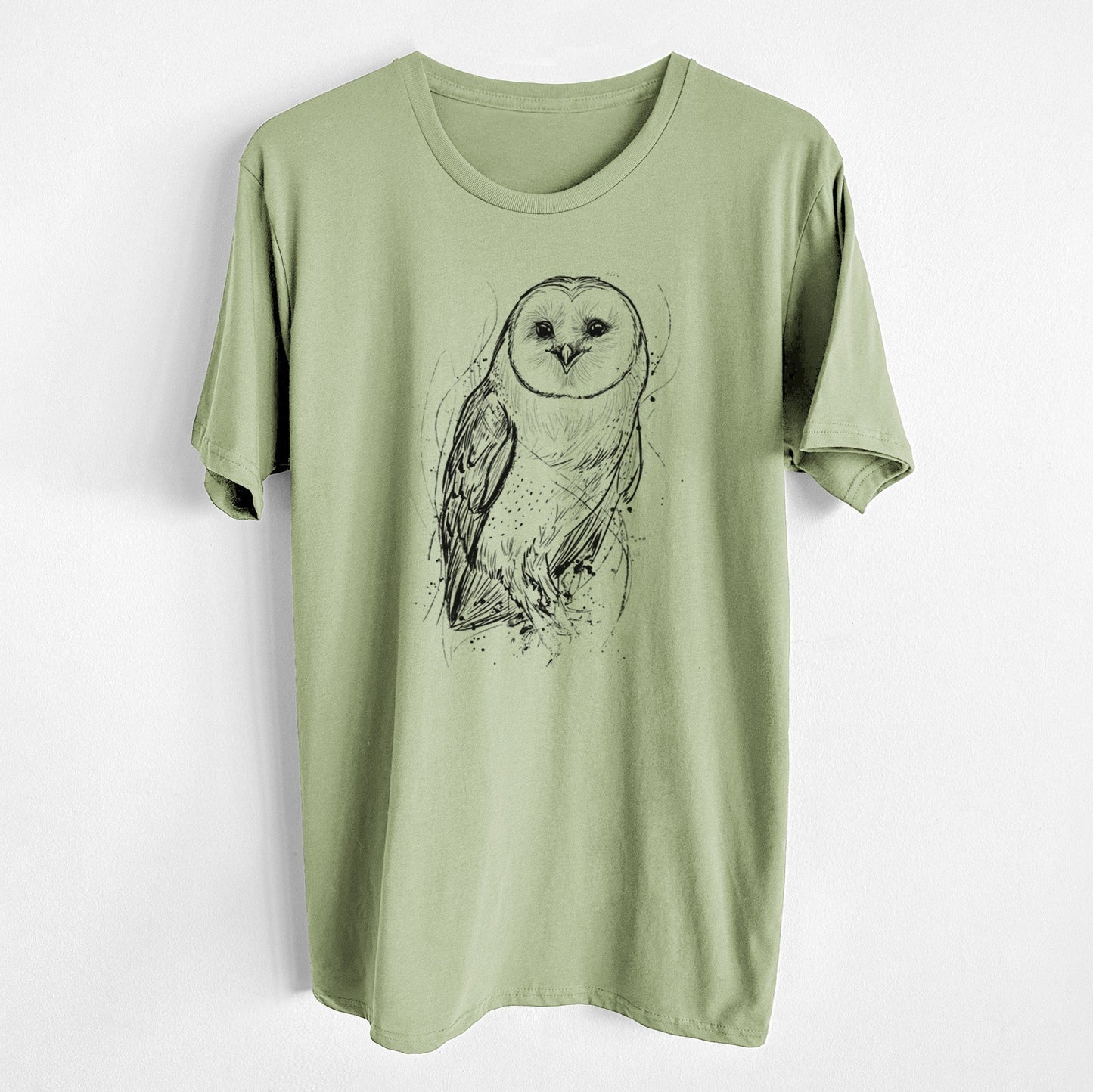 Barn Owl - Tyto alba - Unisex Crewneck - Made in USA - 100% Organic Cotton