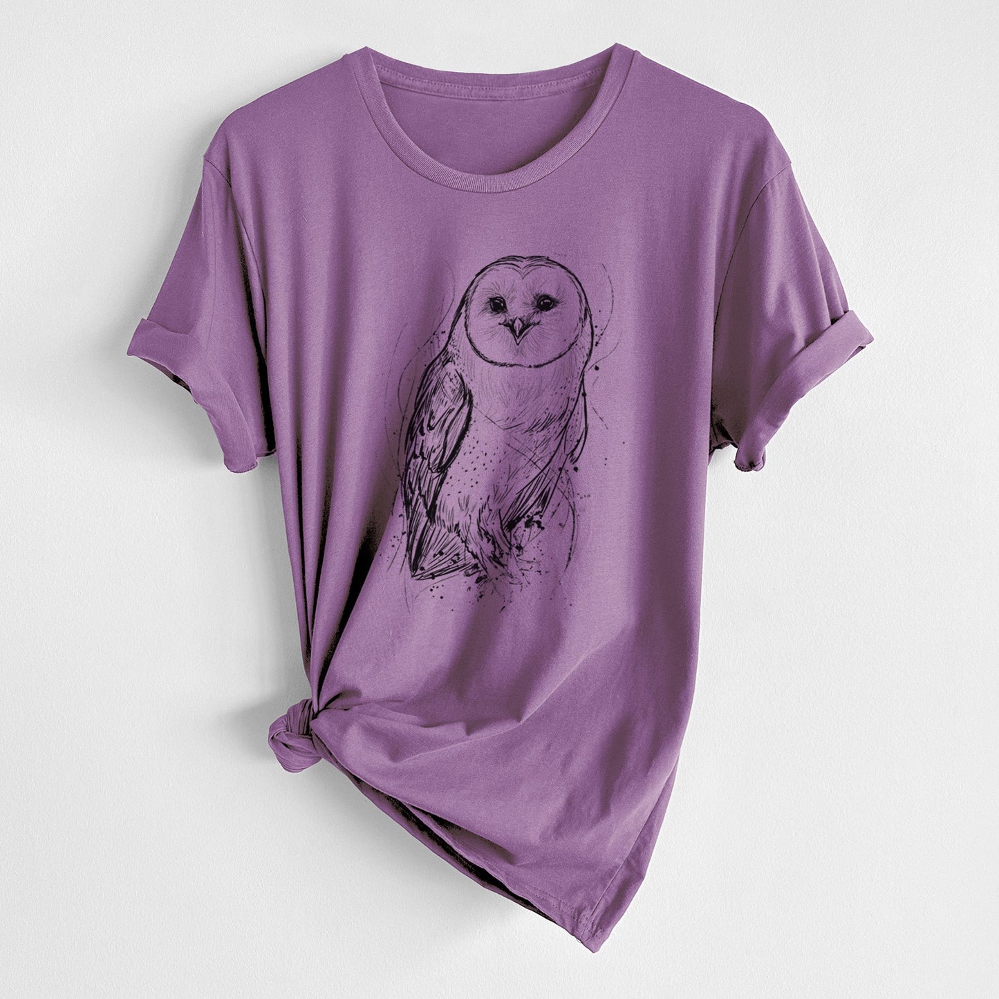 Barn Owl - Tyto alba - Unisex Crewneck - Made in USA - 100% Organic Cotton