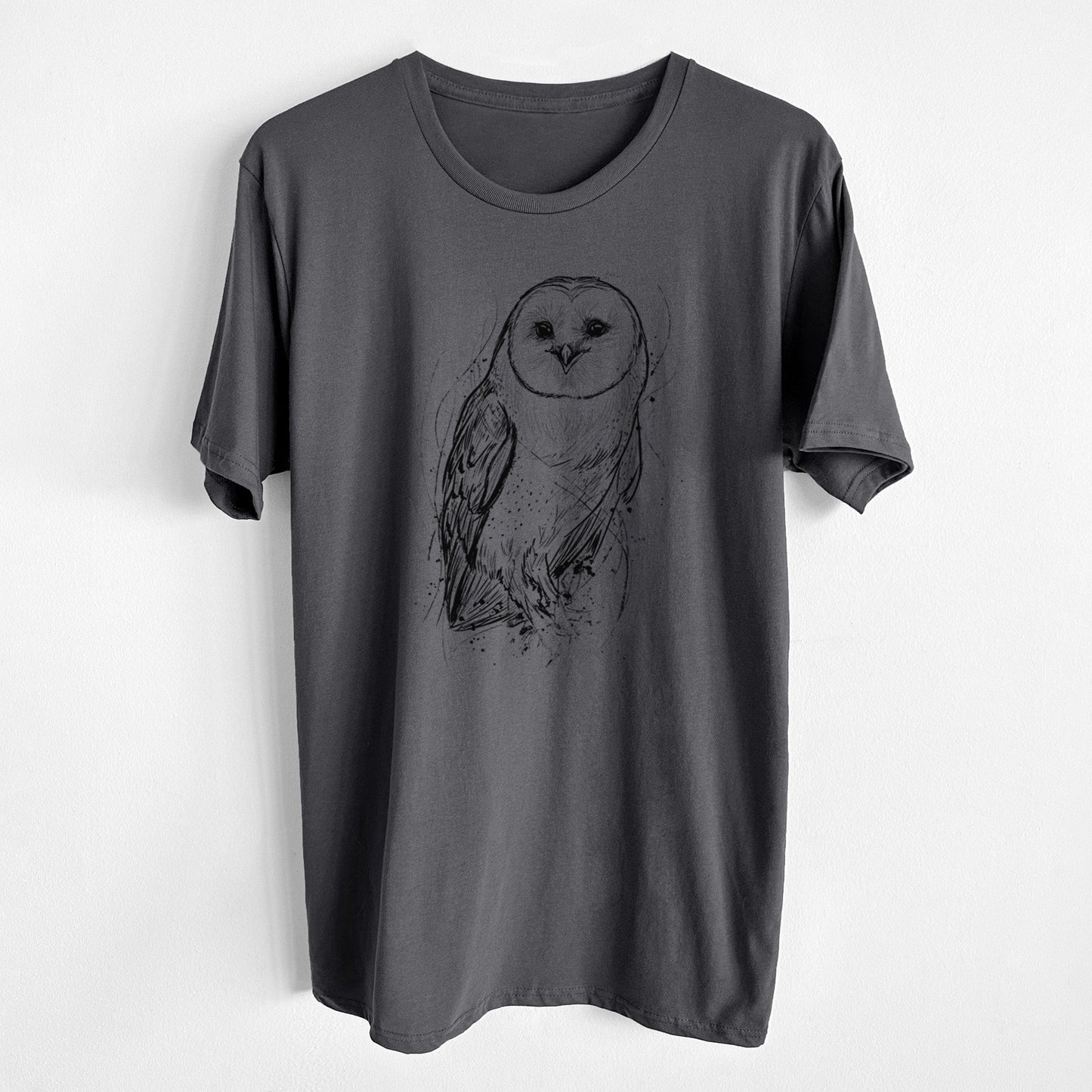 Barn Owl - Tyto alba - Unisex Crewneck - Made in USA - 100% Organic Cotton