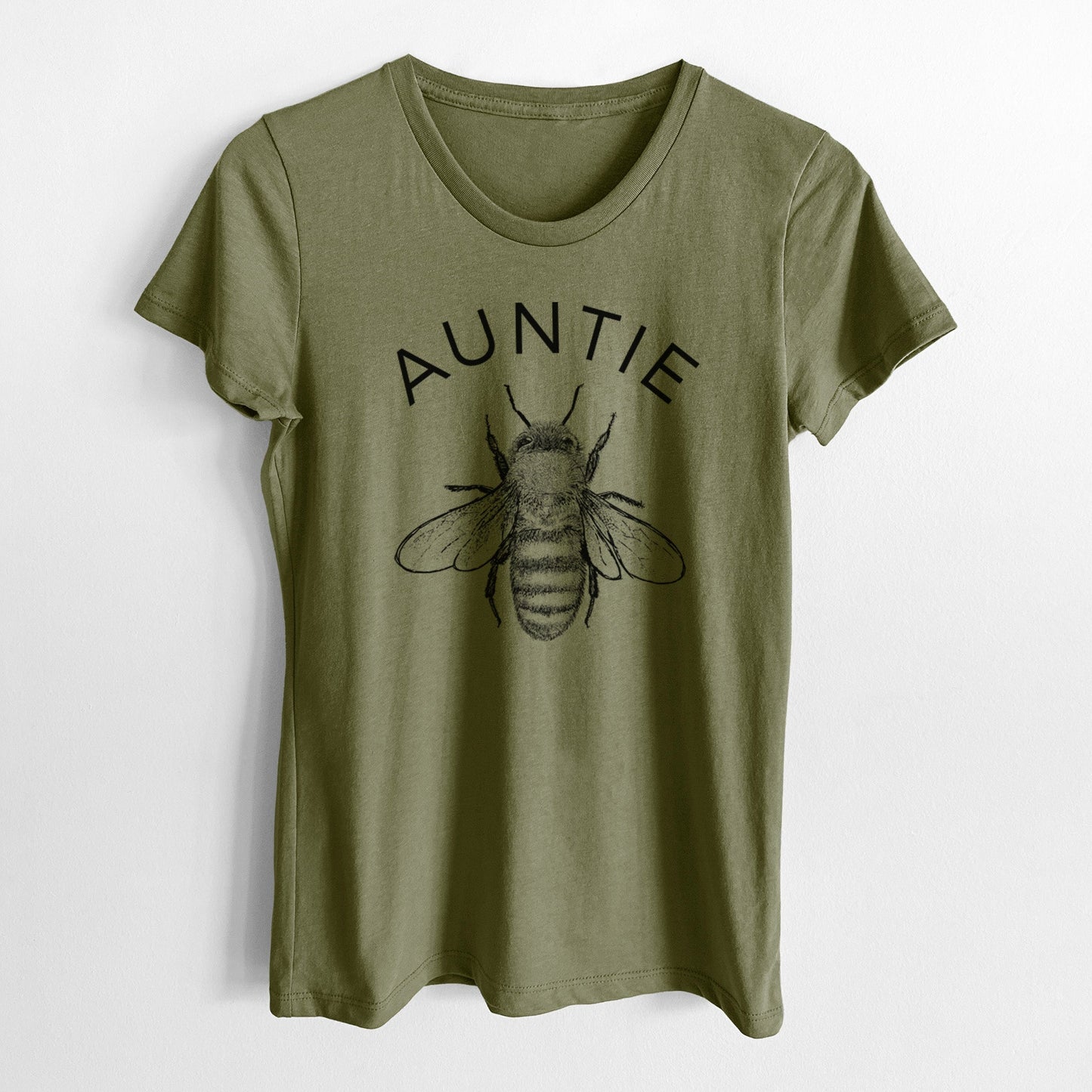 Auntie Bee - Women's Crewneck - Made in USA - 100% Organic Cotton