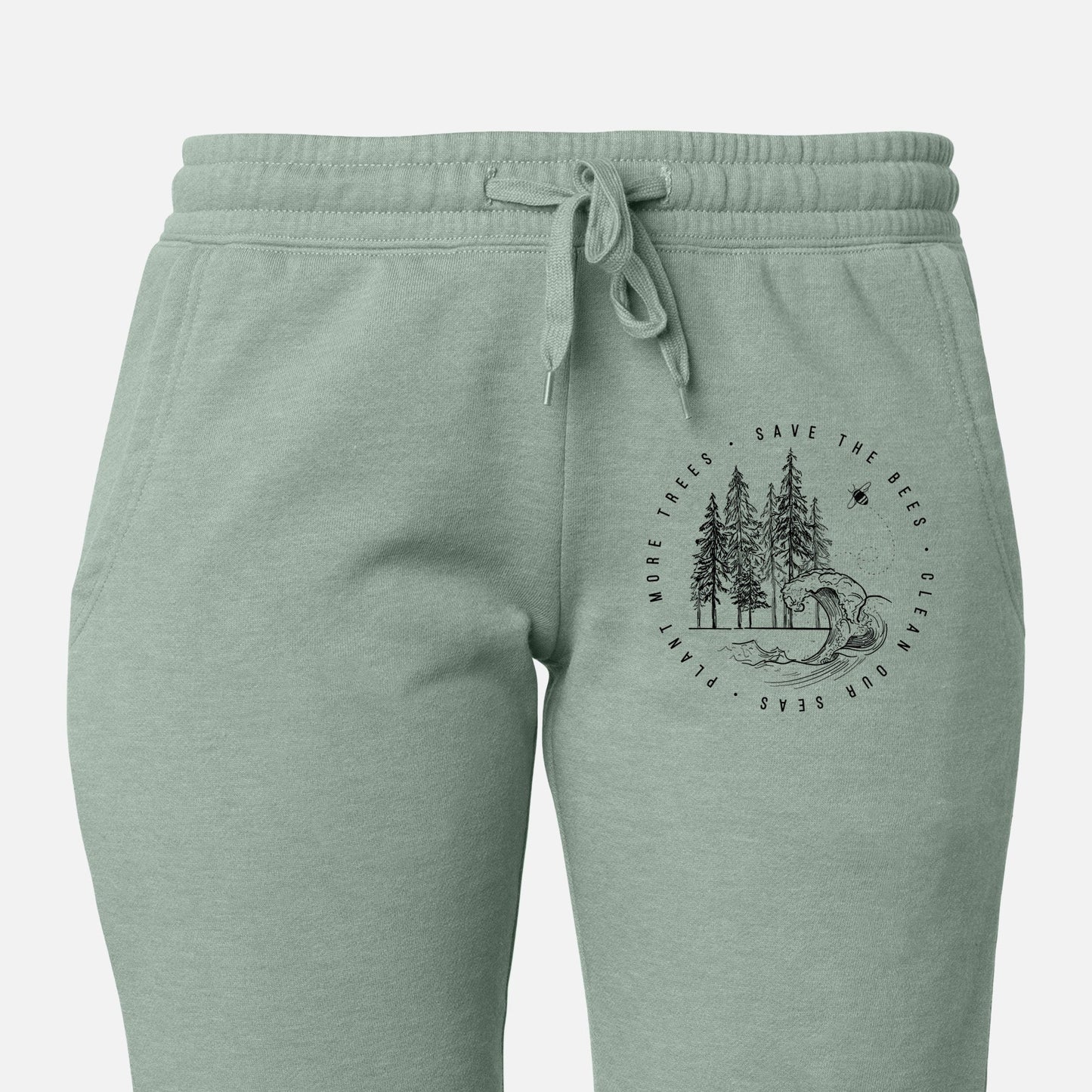 Save the Bees, Clean our Seas, Plant more Trees - Women's Cali Wave Jogger Sweatpants