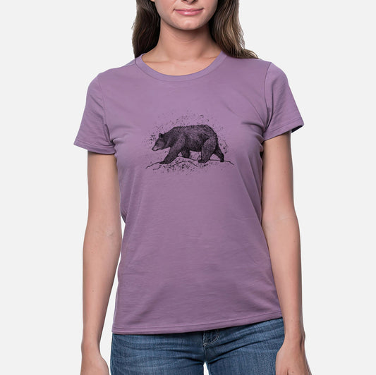 Black Bear - Women's Crewneck - Made in USA - 100% Organic Cotton