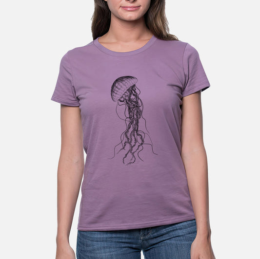 Black Sea Nettle Jellyfish - Chrysaora achlyos - Women's Crewneck - Made in USA - 100% Organic Cotton