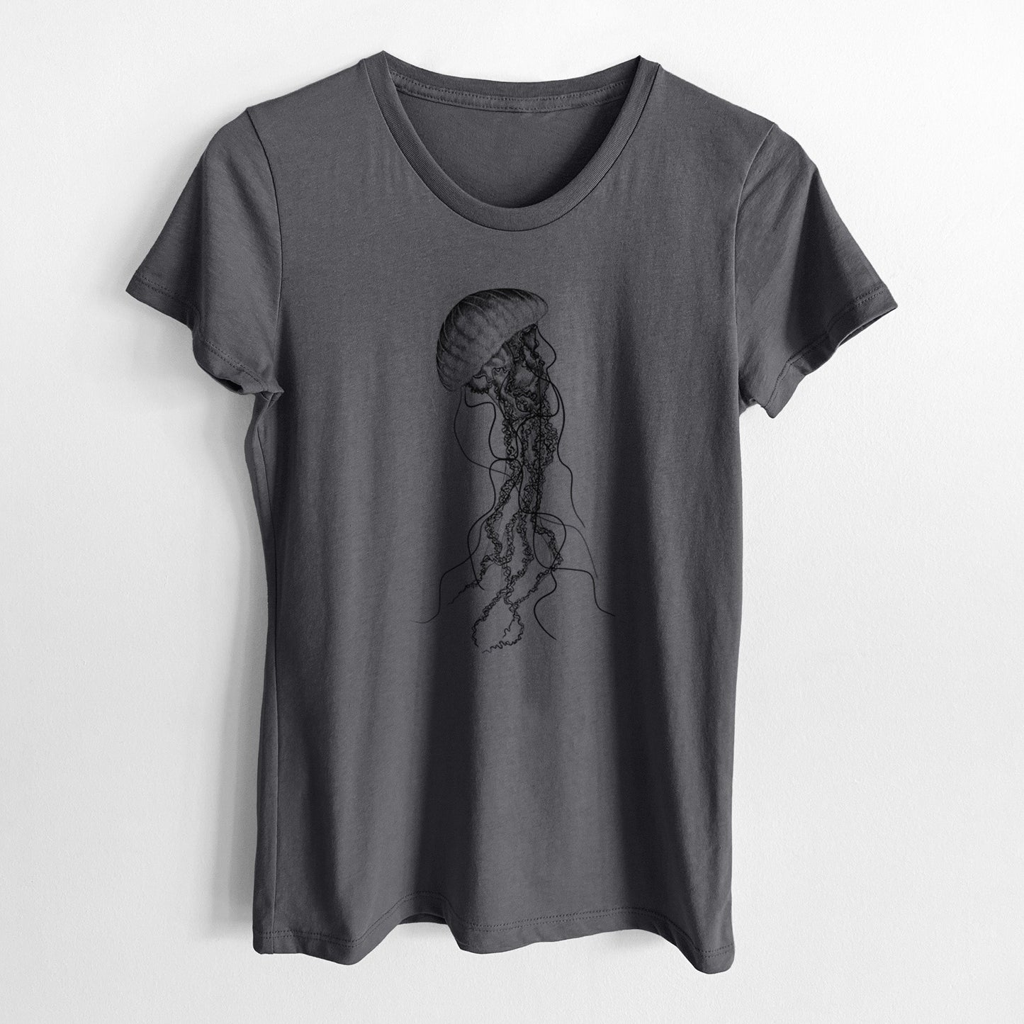 Black Sea Nettle Jellyfish - Chrysaora achlyos - Women's Crewneck - Made in USA - 100% Organic Cotton