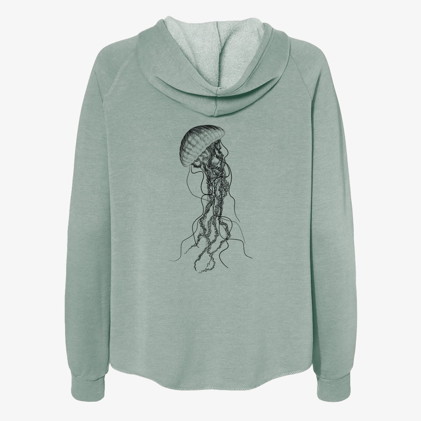 Black Sea Nettle Jellyfish - Chrysaora achlyos - Women's Cali Wave Zip-Up Sweatshirt