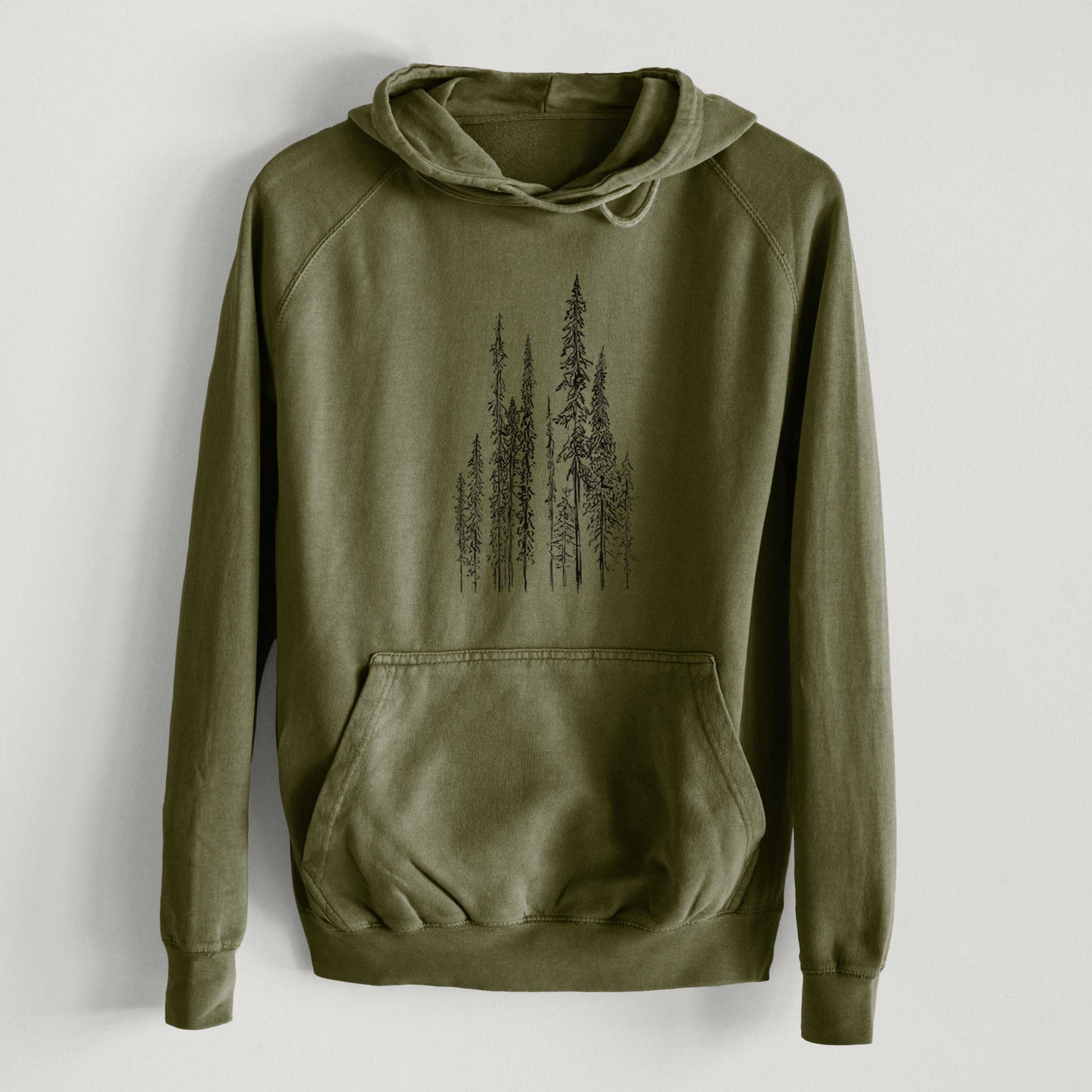 Black Spruce (Picea mariana)  - Mid-Weight Unisex Vintage 100% Cotton Hoodie