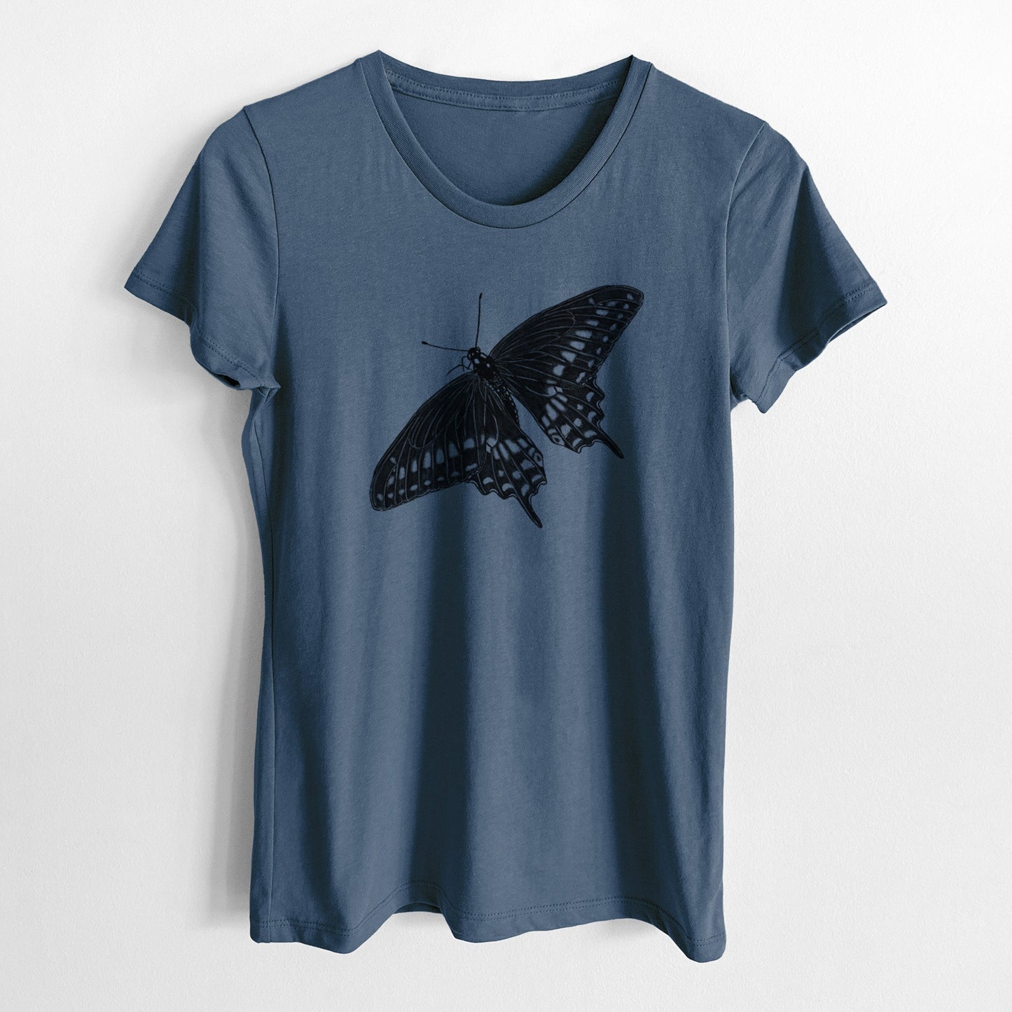 Black Swallowtail Butterfly - Papilio polyxenes - Women's Crewneck - Made in USA - 100% Organic Cotton
