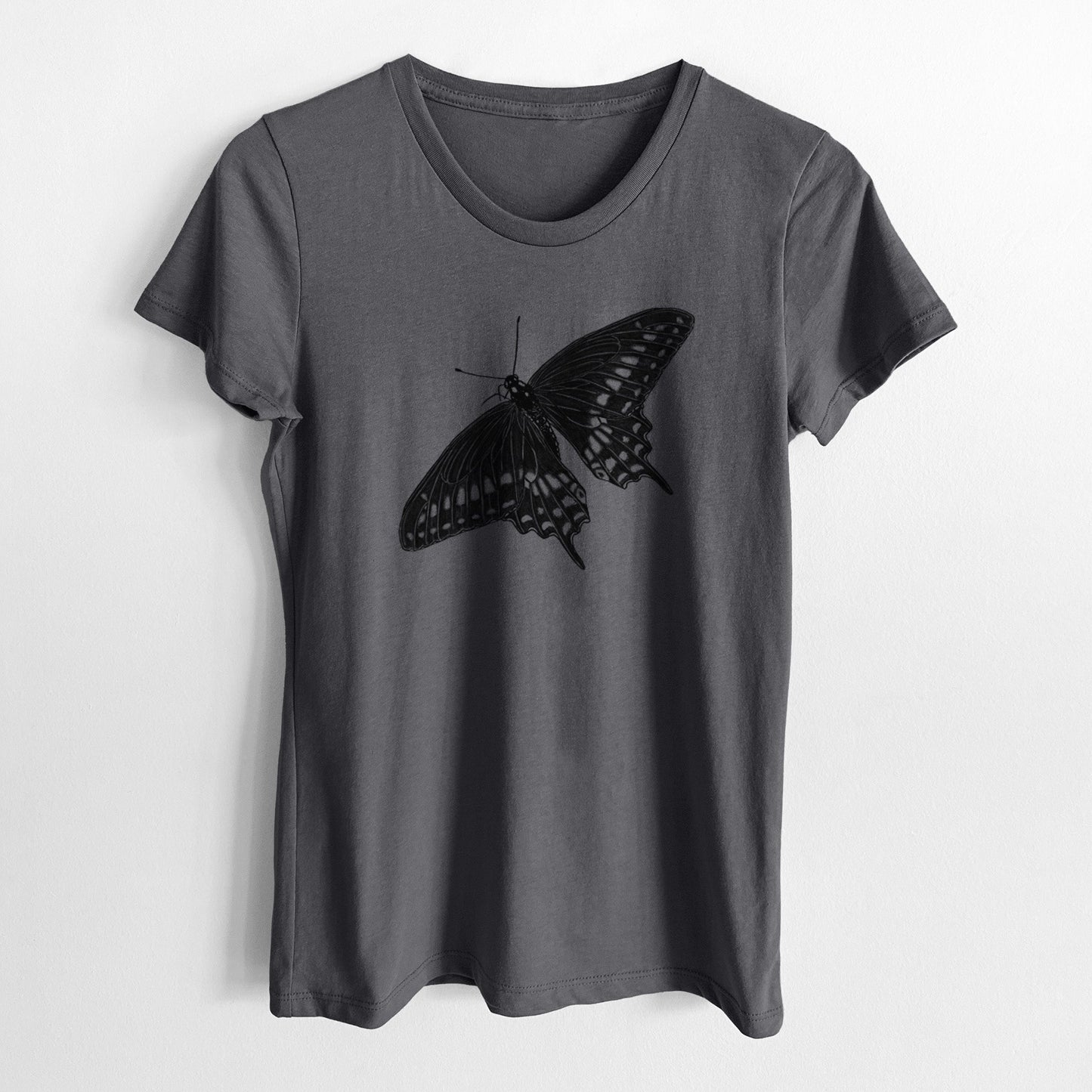 Black Swallowtail Butterfly - Papilio polyxenes - Women's Crewneck - Made in USA - 100% Organic Cotton