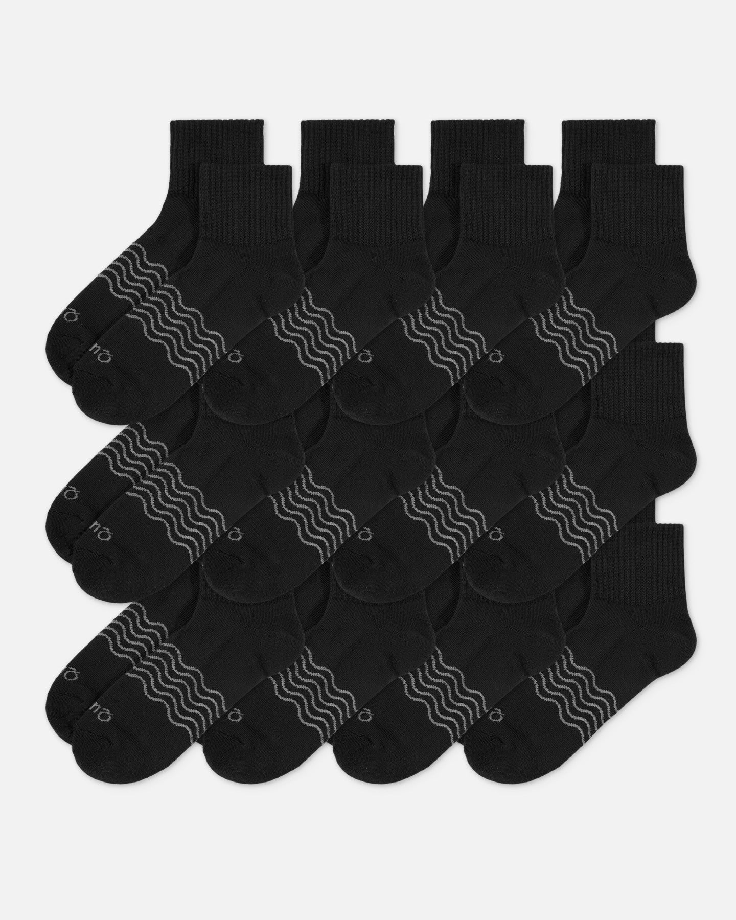 Everyday Cotton Solid Quarter Socks (12-Pack)