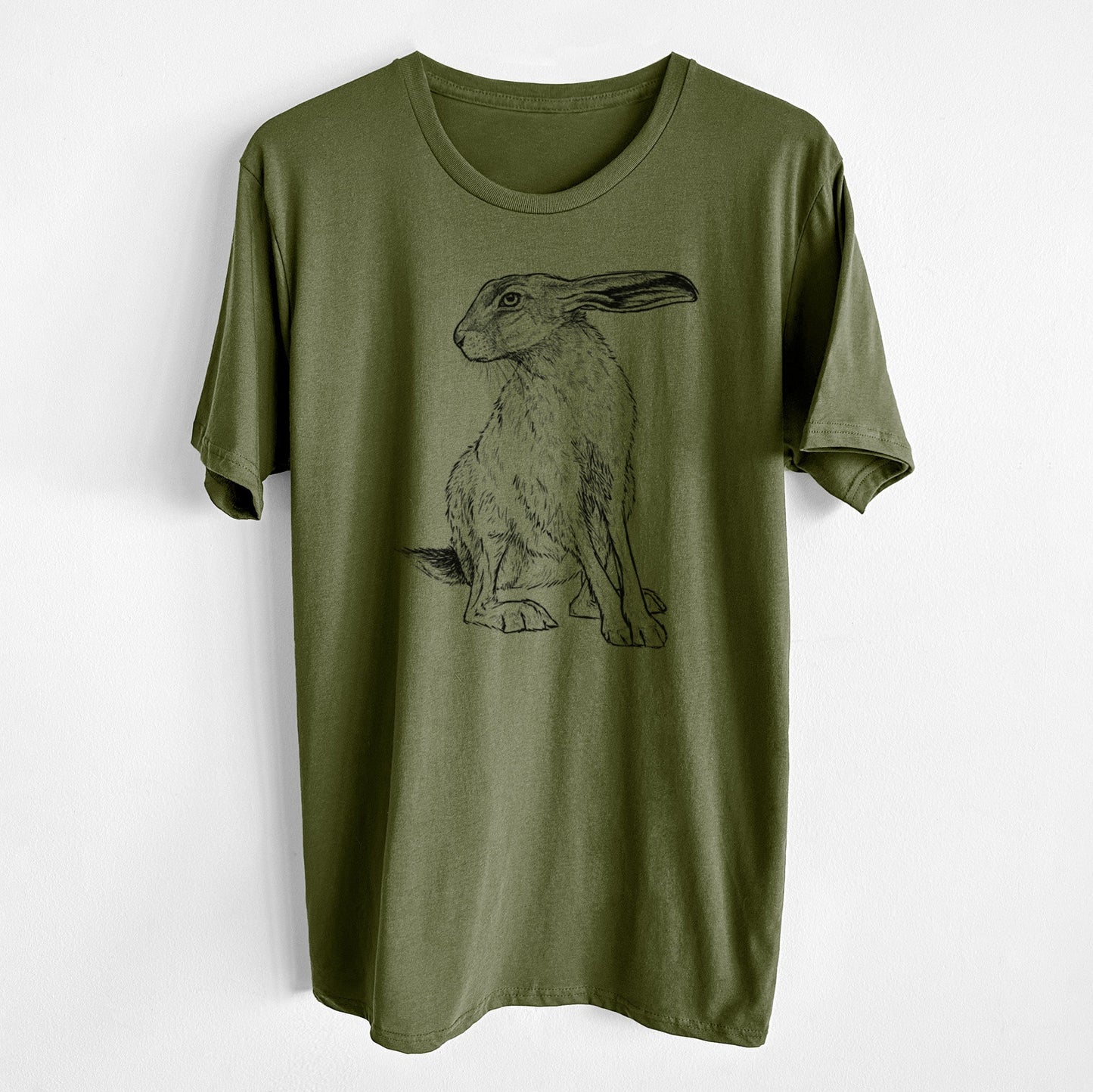 Black-tailed Jackrabbit - Lepus californicus - Unisex Crewneck - Made in USA - 100% Organic Cotton