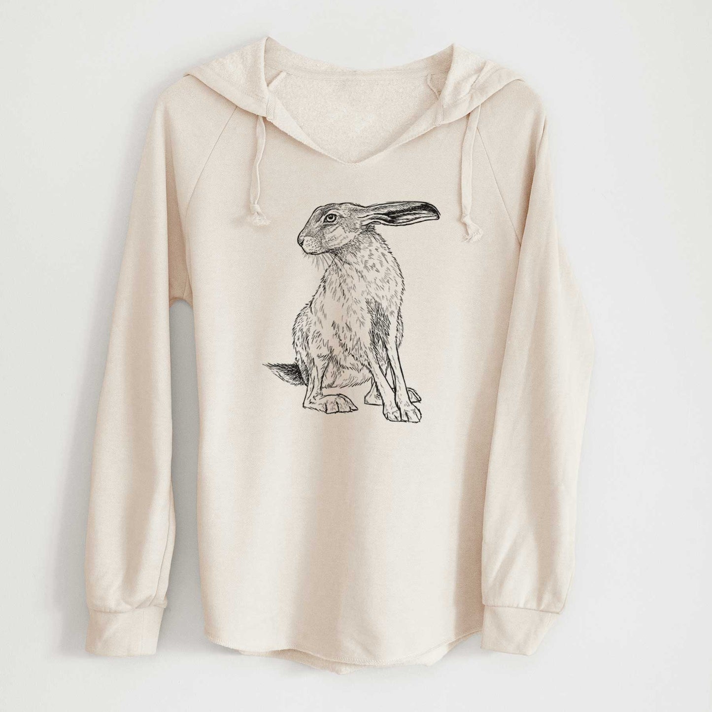 Black-tailed Jackrabbit - Lepus californicus - Cali Wave Hooded Sweatshirt