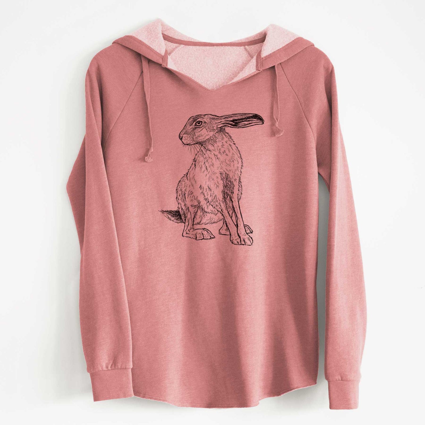 Black-tailed Jackrabbit - Lepus californicus - Cali Wave Hooded Sweatshirt