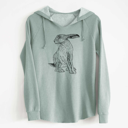Black-tailed Jackrabbit - Lepus californicus - Cali Wave Hooded Sweatshirt