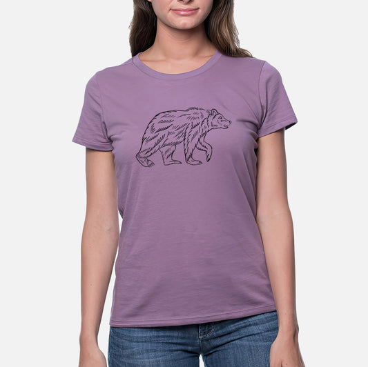 Brown Bear - Women's Crewneck - Made in USA - 100% Organic Cotton