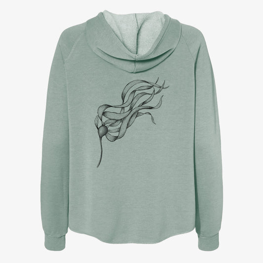 Bull Kelp - Nereocystis Luetkeana - Women's Cali Wave Zip-Up Sweatshirt