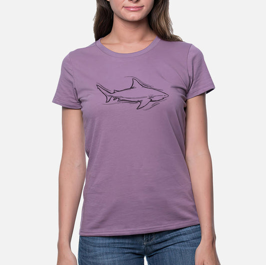 Bull Shark - Women's Crewneck - Made in USA - 100% Organic Cotton
