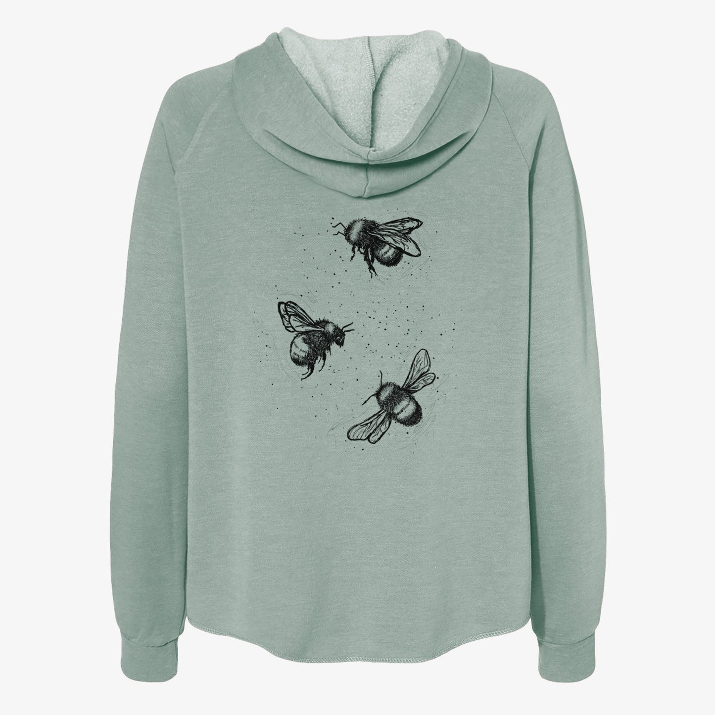 American Bumblebee Trio - Bombus Pensylvanicus - Women's Cali Wave Zip-Up Sweatshirt