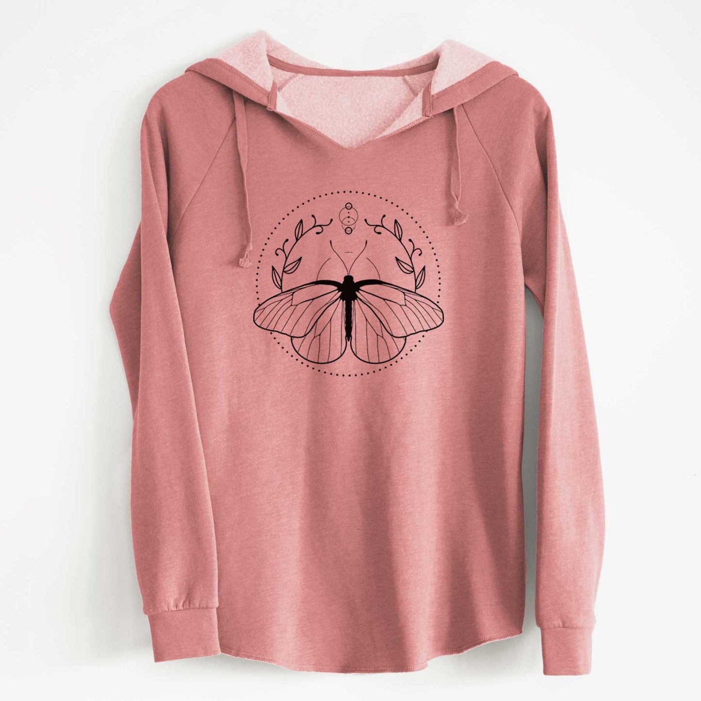 Aporia crataegi - Black Veined White Butterfly - Cali Wave Hooded Sweatshirt
