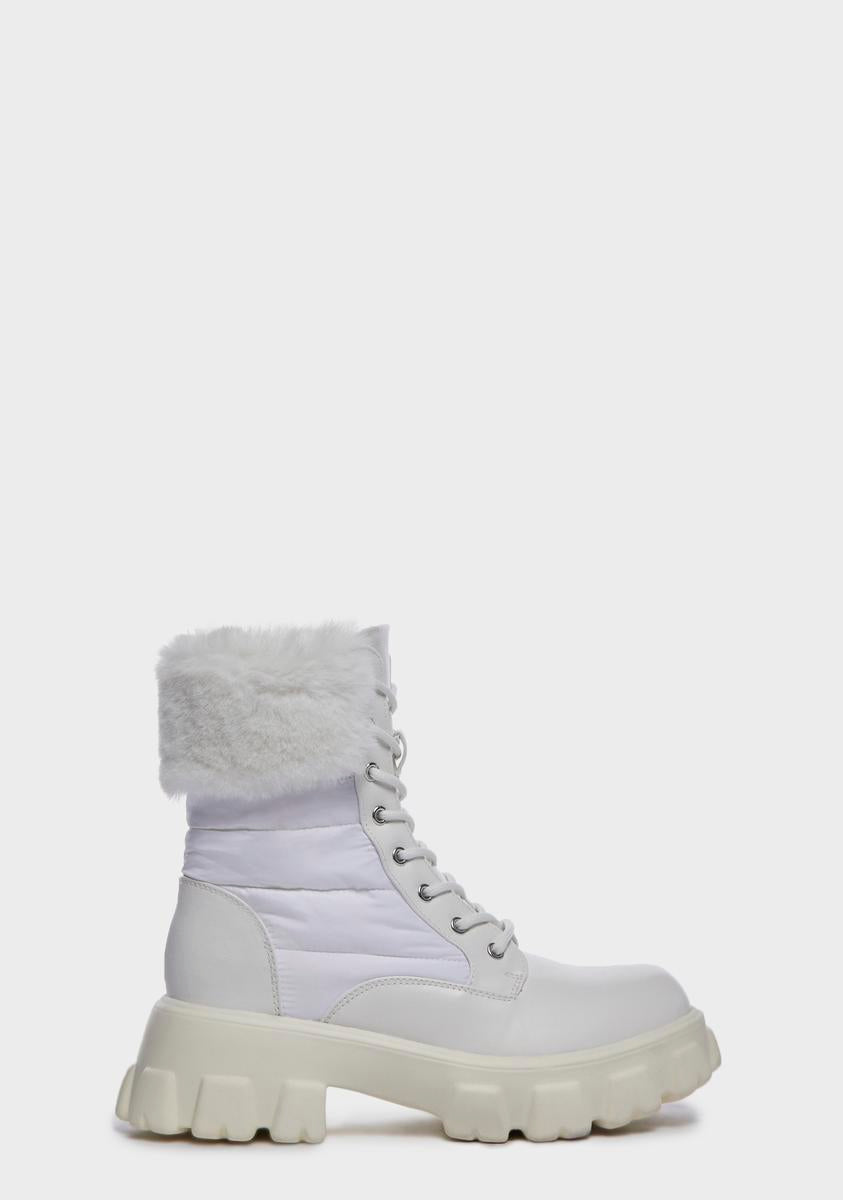 Icy Missing Pieces Combat Boots