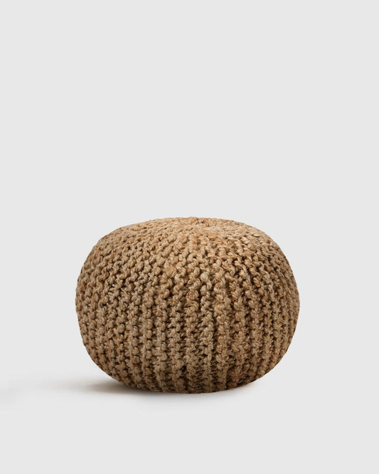 Jute Knit Pouf