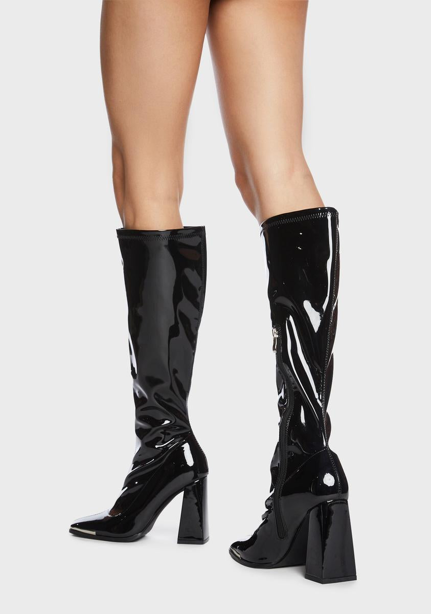 Black Jazzy Knee High Boots