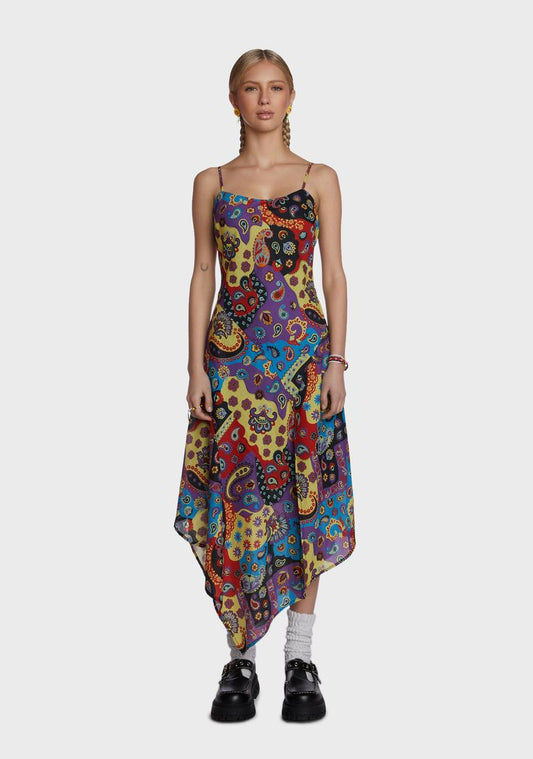 Walk Me There Patchwork Midi Dress
