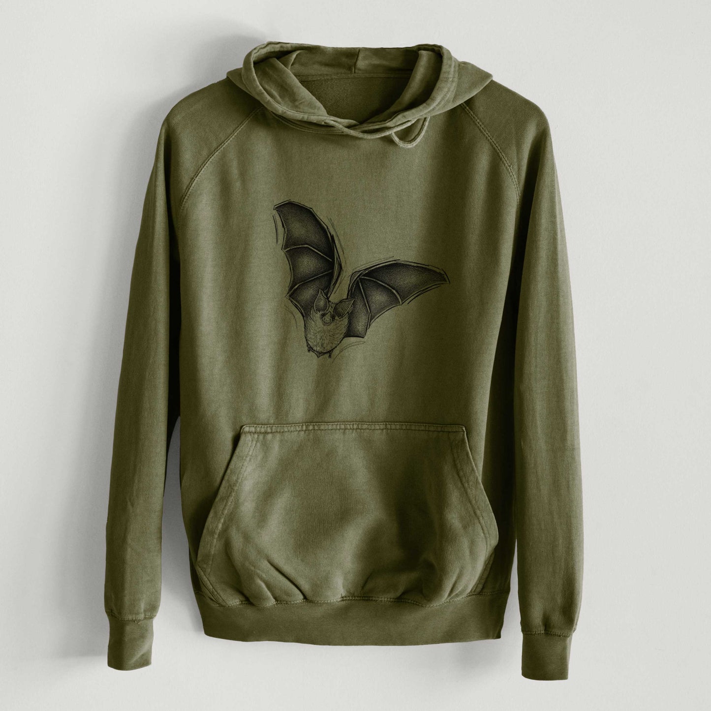Macrotus californicus - California Leaf-nosed Bat  - Mid-Weight Unisex Vintage 100% Cotton Hoodie