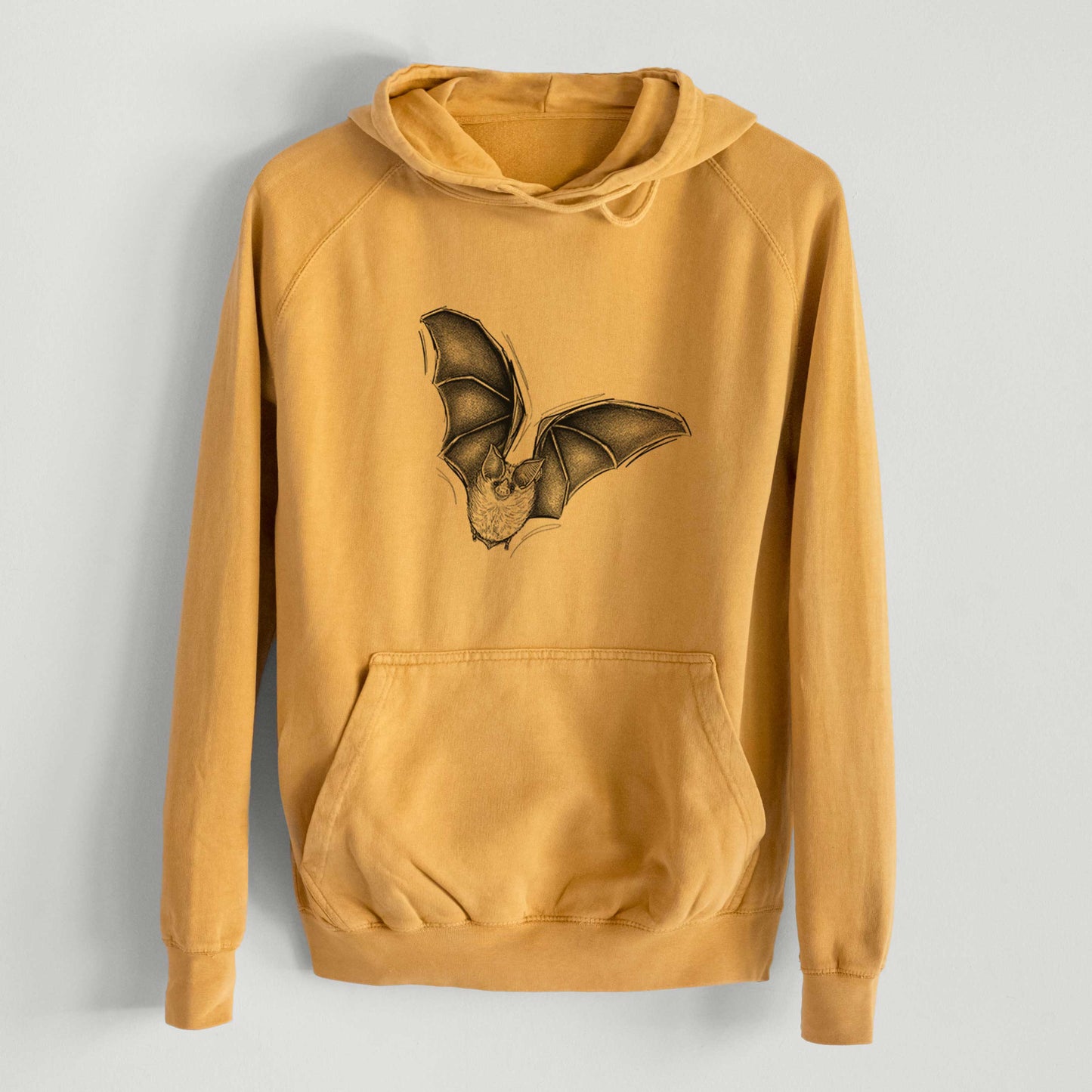 Macrotus californicus - California Leaf-nosed Bat  - Mid-Weight Unisex Vintage 100% Cotton Hoodie