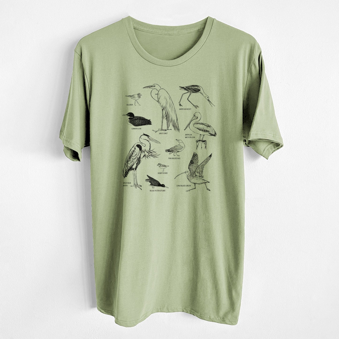 California Shorebirds - Unisex Crewneck - Made in USA - 100% Organic Cotton