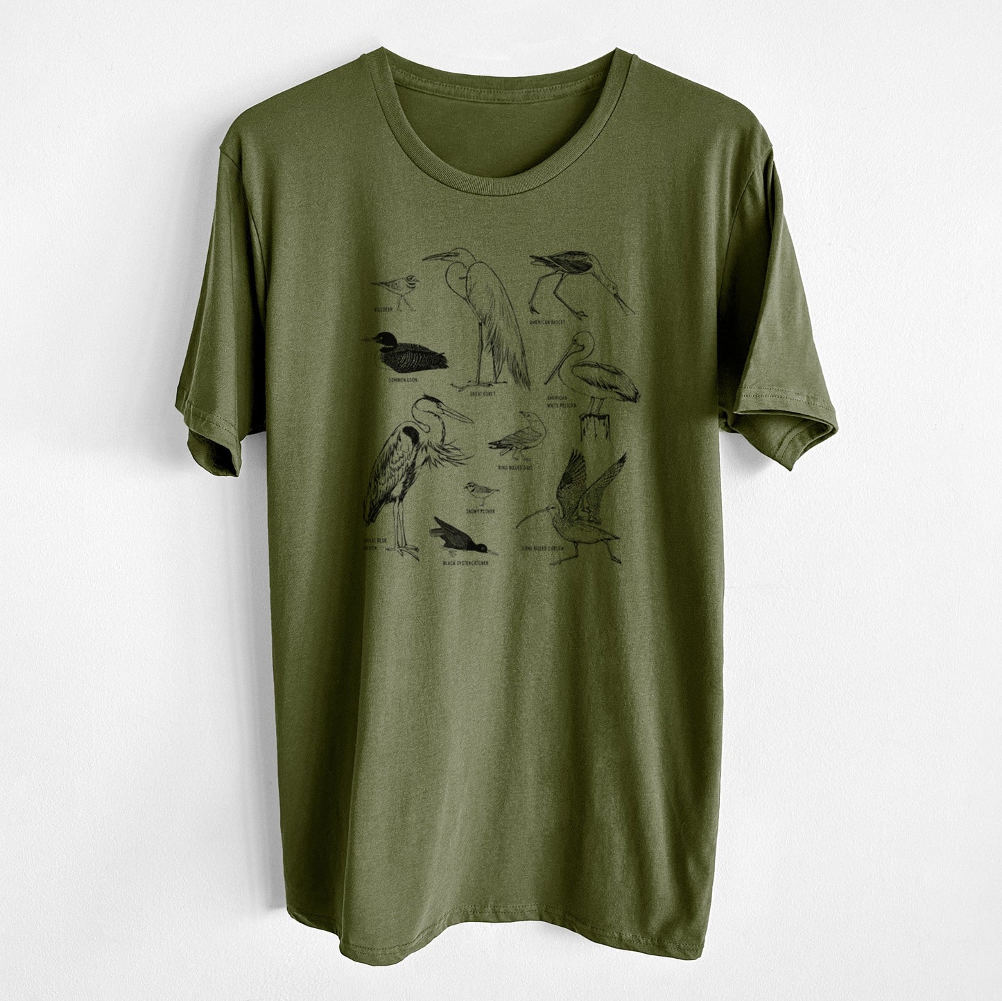 California Shorebirds - Unisex Crewneck - Made in USA - 100% Organic Cotton