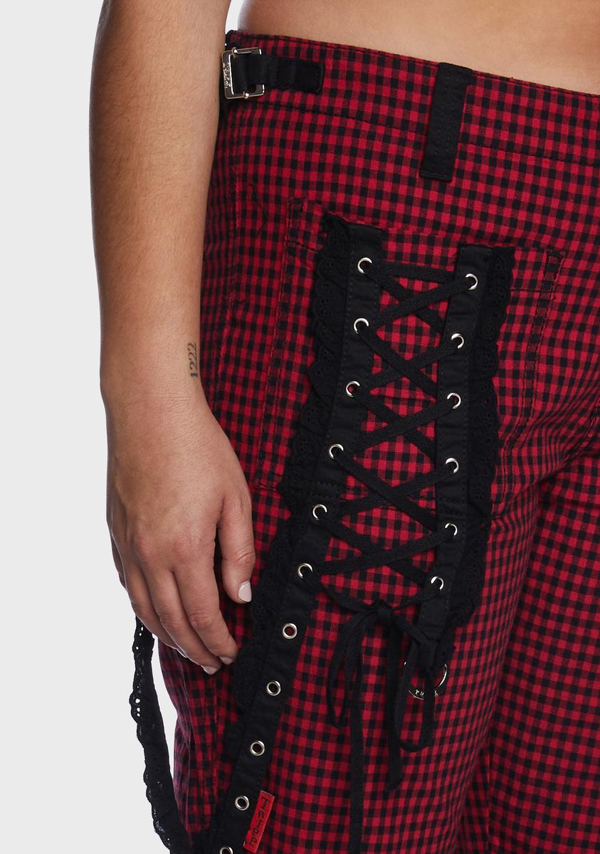 Plus Red Black Bo Peep Dark Street Pants