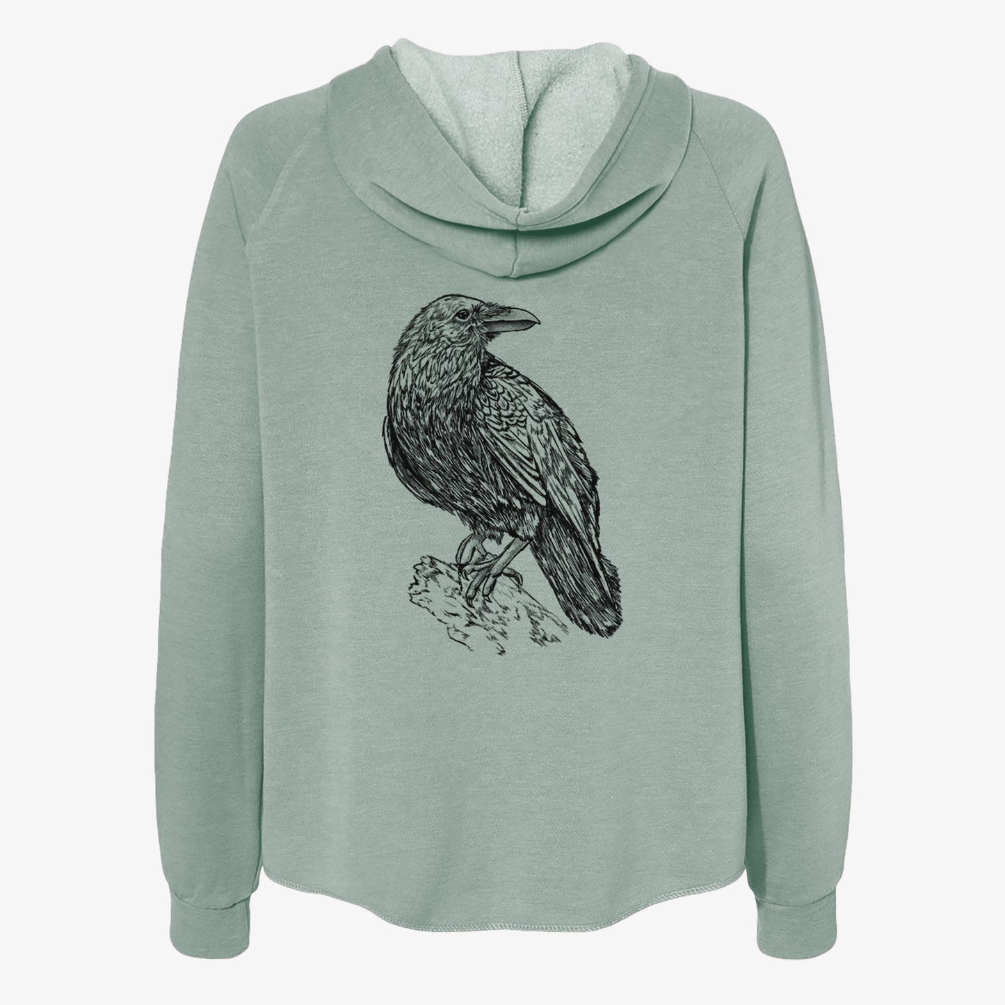Corvus corax - Common Raven - Women's Cali Wave Zip-Up Sweatshirt