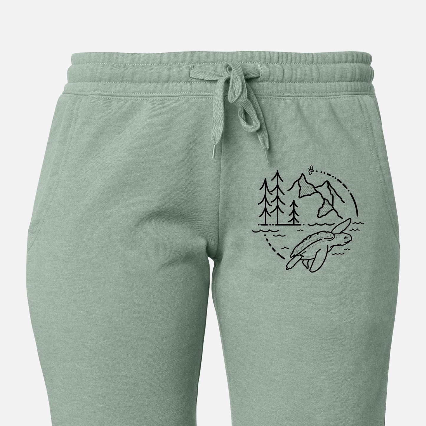 It's All Connected - Kemps Ridley Turtle - Women's Cali Wave Jogger Sweatpants