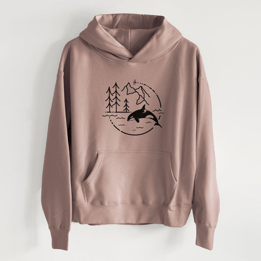 It's All Connected - Orca - Women's Heavyweight Relaxed Hoodie