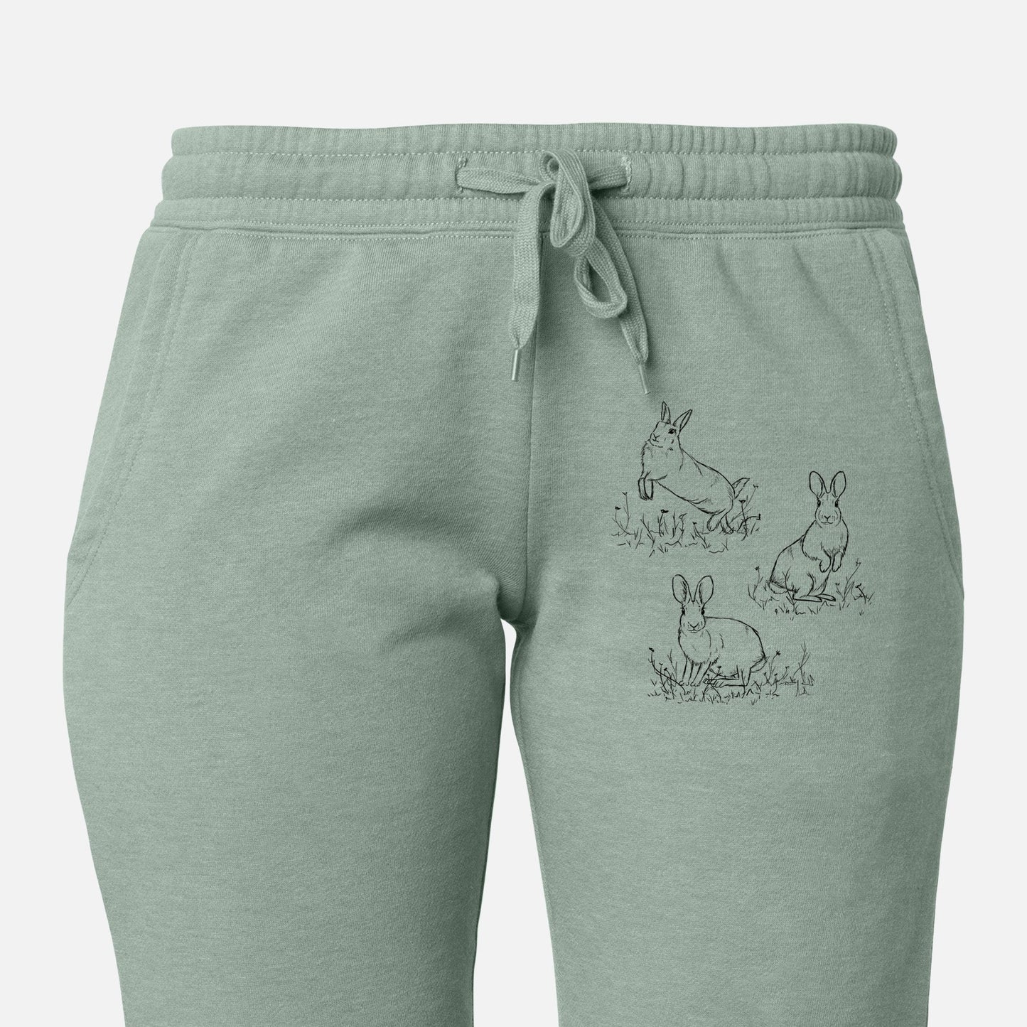Eastern Cottontail Rabbit Trio - Sylvilagus floridanus - Women's Cali Wave Jogger Sweatpants
